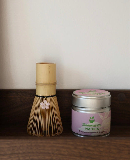 Pack Essentiel Matcha Cérémonial Bio & Fouet Chasen - Mademoiselle Matcha
