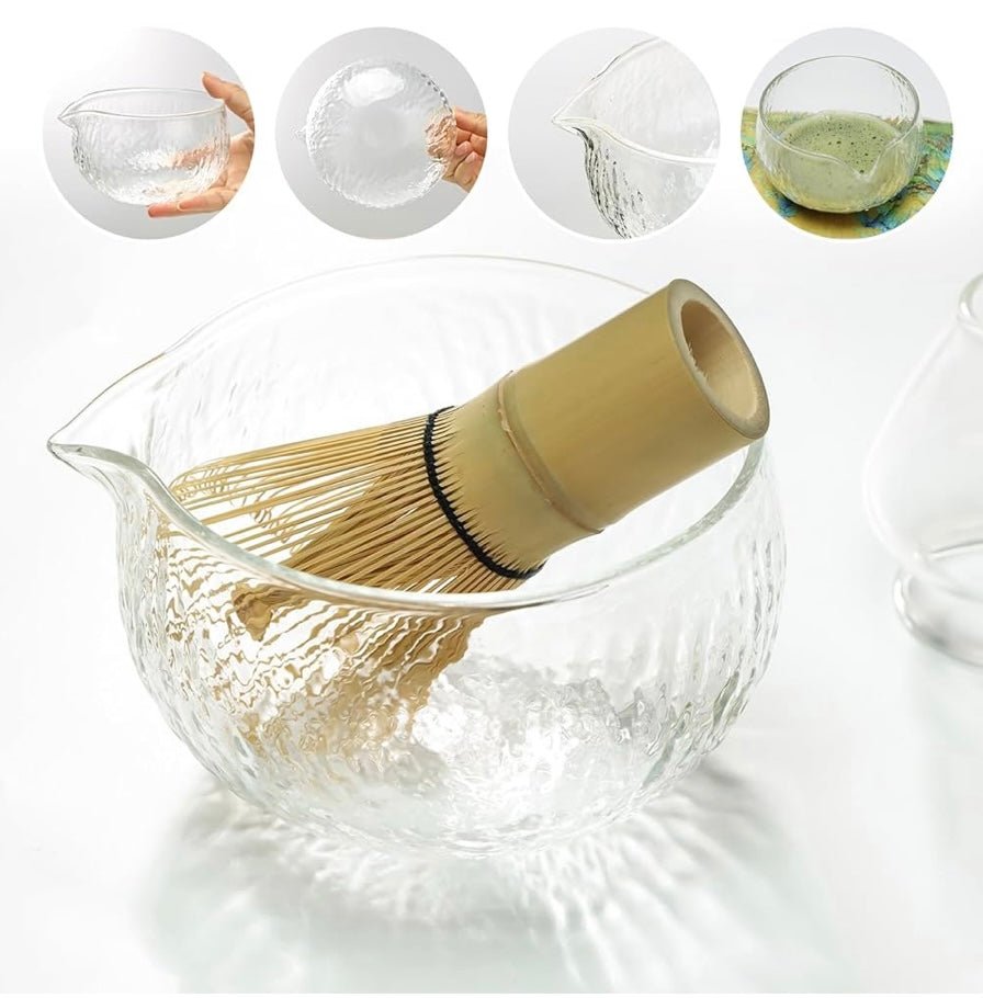 🍵 Set Traditionnel de Cérémonie du Thé Matcha 4 Pièces en Bambou et Verre - Mademoiselle Matcha