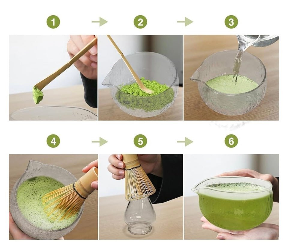 🍵 Set Traditionnel de Cérémonie du Thé Matcha 4 Pièces en Bambou et Verre - Mademoiselle Matcha